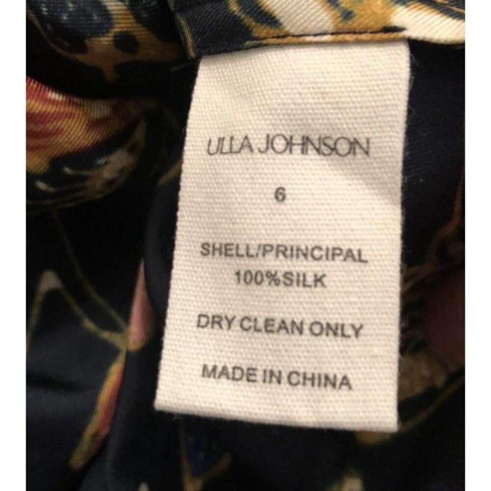 Ulla Johnson Cybil Odessa Silk Floral Puff sleeves Midi Dress Sze 6 NWT - Picture 13 of 13